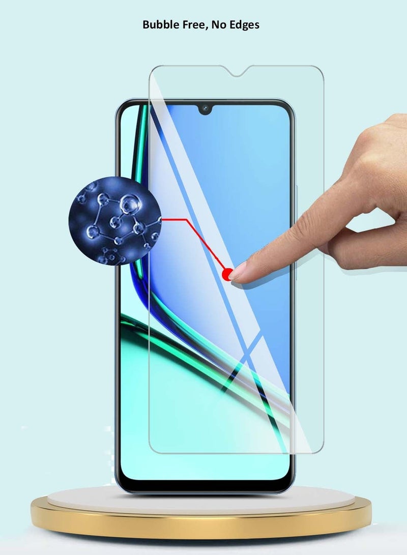 جيماكس Realme Note 60 4G 2024 Premium Series حواف منحنية 9H 2.5D واقي شاشة من الزجاج المقوى - شفاف - Image 3